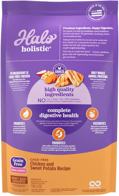 Halo Holistic Small Breed Grain Free Cage-free Chicken & Sweet Potato Recipe 3.5 lb