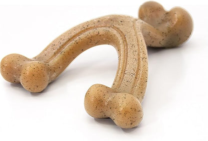Nylabone Gourmet Style Strong Chew Wishbone Dog Chew Toy, Chicken Flavor, Large/Giant (1 Count)