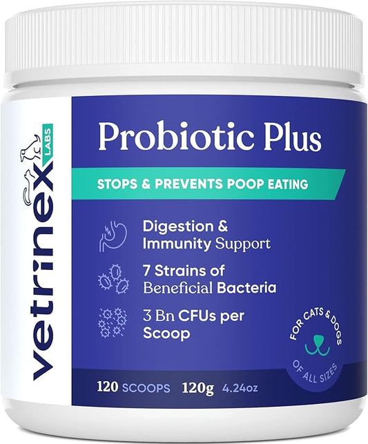 Coprophagia Poop Eating Deterrent & Prevention, Stop & Prevent Stool Eating Treatment - Probiotics for Dogs, Cats and Puppies - Forbids Dog from Eating Poop - Probiotic Powder (120 GMS)