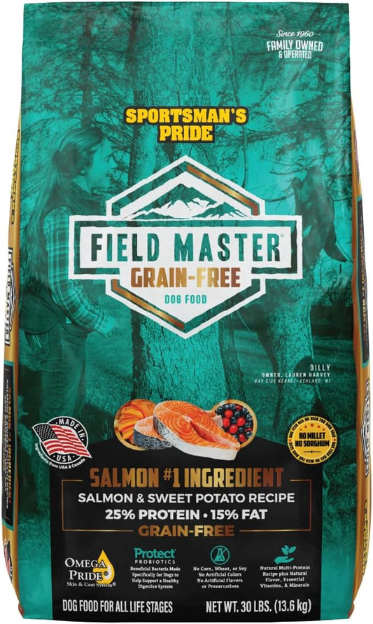 Field Master Grain-Free Salmon & Sweet Potato Recipe Dry Dog Food, 30-lb Bag
