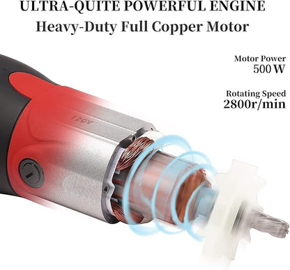 Heavy Duty Clippers for Thick Coats Animals, 500W Professional Electric Shearing Machine for Horse Pony Cattle and Large Dogs Livestocks Grooming, 6 Speed & 2 Detachable Shearing Blades