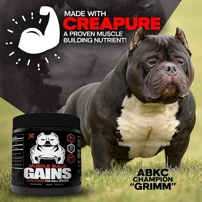Gains - Mass Weight Gainer, Whey Protein for Dogs (Bull Breeds, Pit Bulls, Bullies) Increase Healthy Natural Weight, Made in The USA (180 Servings)