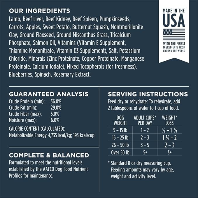 Instinct Freeze Dried Raw Meals Grain Free Recipe Dog Food - Lamb, 24 oz.