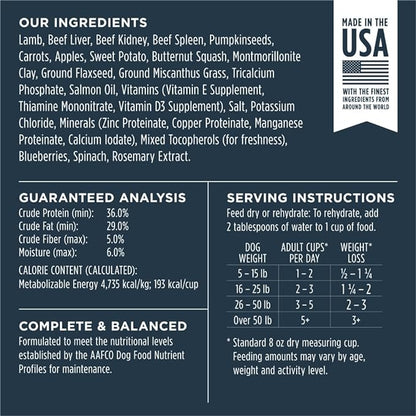 Instinct Freeze Dried Raw Meals Grain Free Recipe Dog Food - Lamb, 24 oz.