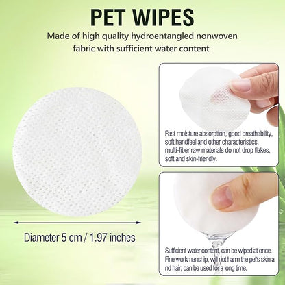 Pet Wipes for Dogs and Cats, -200 count-, Eye wipes for dogs, Grooming Wipes for Cat Chin, Unscented Soft pet wipes