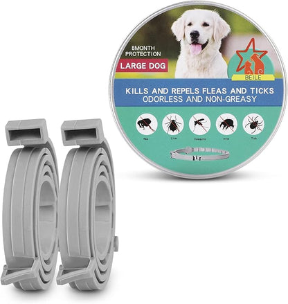 UrbanX Natural Flea Flea & Tick Treatment & Prevention Collar for Medium & Large Dogs, Waterproof, Adjustable (2 Packs)