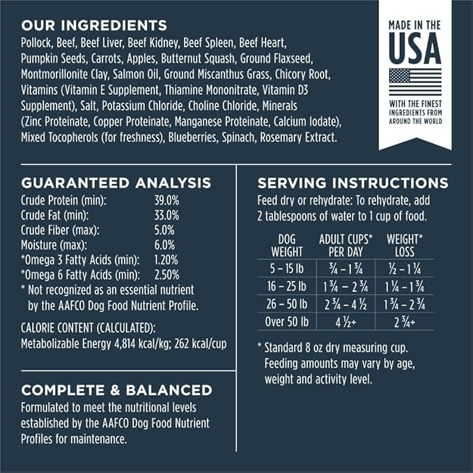 Instinct Freeze Dried Raw Meals Grain Free Recipe Dog Food 9 Ounce (Pack of 1)