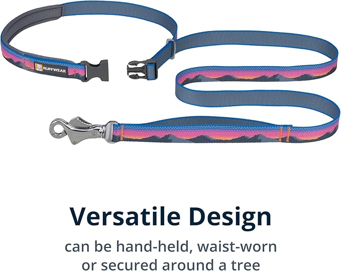 Ruffwear, Crag Dog Leash, Hand-Held or Waist-Worn Reflective with Traffic Handle, Alpine Dusk