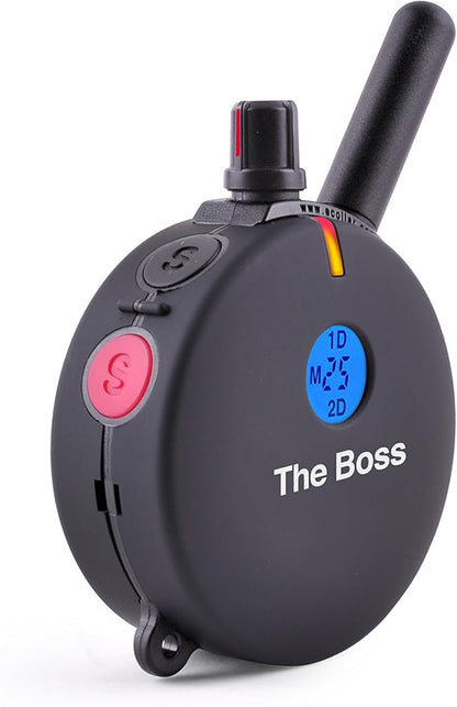 E-Collar ET-802-1 Mile Rechargeable Remote Waterproof Trainer for Two Dogs - Static, Vibration and Sound Stimulation Collar with PetsTEK Dog Training Clicker