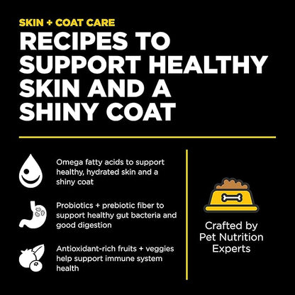 GO! SOLUTIONS Skin + Coat Care - Dry Dog Food, 22 lb - Duck Recipe with Grains for All Life Stages - Complete + Balanced Nutrition for Dogs