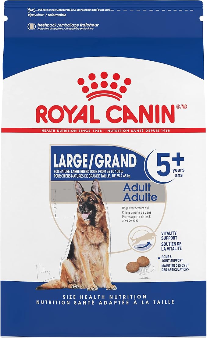 Royal Canin Large Adult 5+ Dry Dog Food for Older Dogs, 30 lb bag