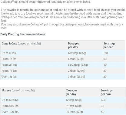 COLLAGILE® pet - Dog Hip & Joint Care | Effective Powder Supplement | Clinically Tested by Vets | 100% Natural | Tasteless and Odorless