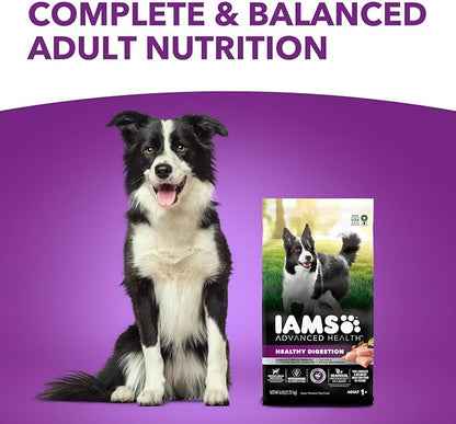 IAMS Advanced Health Adult Healthy Digestion Dry Dog Food with Real Chicken, 13.5 lb. Bag