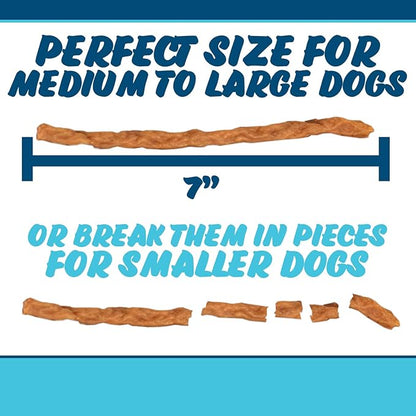 Chicken Jerky Sticks Crunchy Dog Treats Made in The USA Single Ingredient for Small to Large Dogs 75 Count 8oz