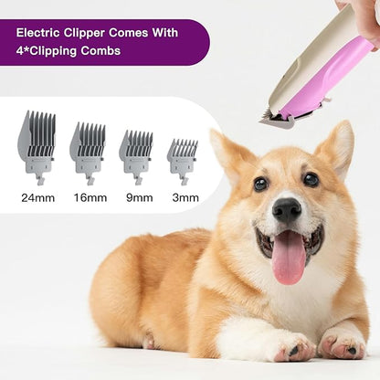 Pet Dog Grooming Vacuum Kit Dog Hair Vacuum for Shedding Grooming with 2.5L Large Capacity Quiet At Home Cleaning