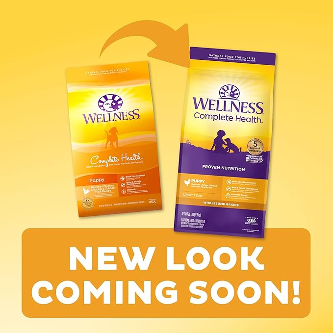 Wellness Complete Health Dry Puppy Food, Chicken, Salmon & Oatmeal, 5-Pound Bag