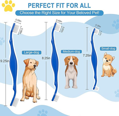 Comfort Grip Canine Toothbrush for Small Dogs - Ergonomically designed for easy dental care of small dogs and cats Canine Teeth Cleaning - S