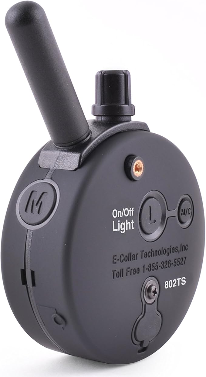 E-Collar ET-802-1 Mile Rechargeable Remote Waterproof Trainer for Two Dogs - Static, Vibration and Sound Stimulation Collar with PetsTEK Dog Training Clicker