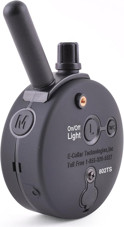 E-Collar ET-802-1 Mile Rechargeable Remote Waterproof Trainer for Two Dogs - Static, Vibration and Sound Stimulation Collar with PetsTEK Dog Training Clicker