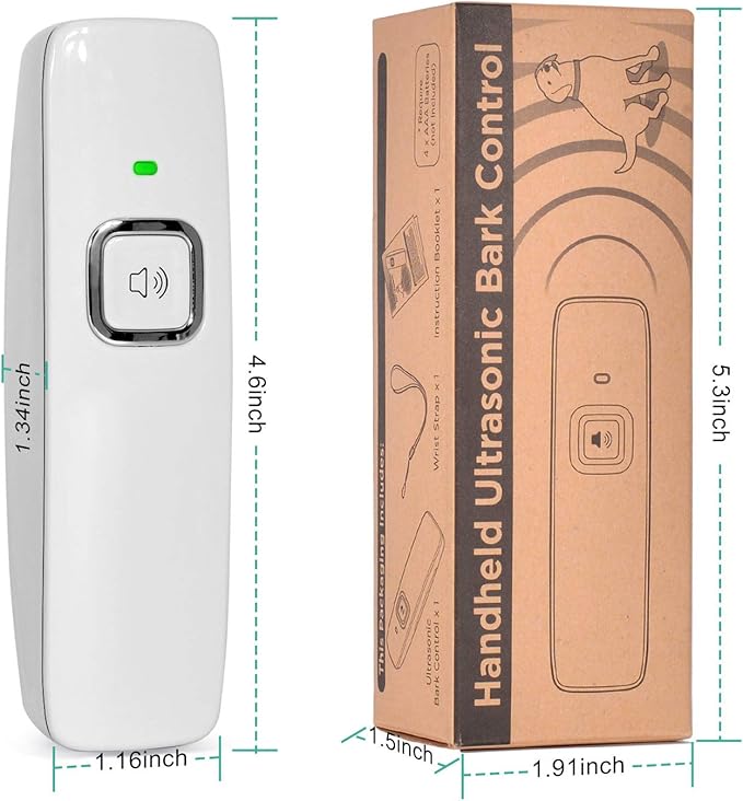 Ultrasonic Dog Barking Control Device, Anti Barking Device Dog Barking Silencer Dog Bark Deterrent Devices 20ft Range Dog Training & Behavior Aids Anti Bark Device
