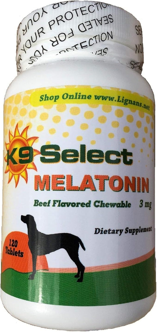 Melatonin for Dogs, 3 mg - 120 Beef Flavored Chewable Tablets - Dog Melatonin for Smaller Breeds - Gentle Well-being Enhancer - Healthy, Tasty Dog Treats That Promote Overall Health