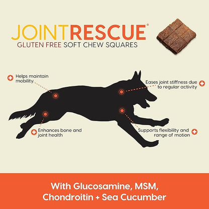 Ark Naturals Joint Rescue Dog Chew, Chicken Flavor, Joint Supplement with Glucosamine & Chondroitin, 1 Pack