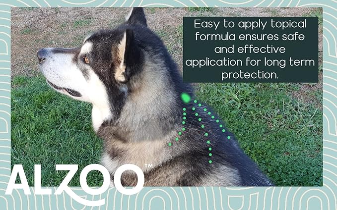 Flea & Tick Squeeze-On for Dogs, Helps Repel Fleas, Ticks & Mosquitos, Up to 3-Months Protection, 100% Plant-Based Active Ingredients, Water-Resistant, 3 EZ-On Applicators Per Pack