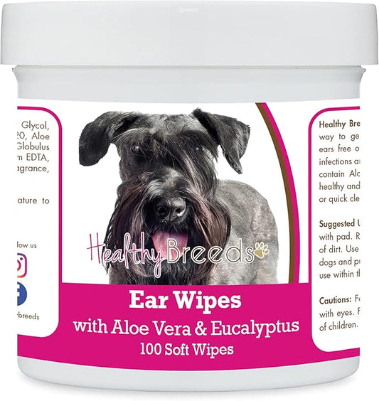 Healthy Breeds Cesky Terrier Ear Cleaning Wipes with Aloe & Eucalyptus for Dogs 100 Count