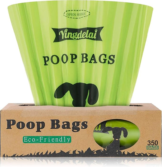 Dog Poop Bags, 350 Poop Bags on a Large Single Roll, Grab & Go, Guaranteed Leak-Proof Biodegradable Poop Bags for Dogs (Scented)
