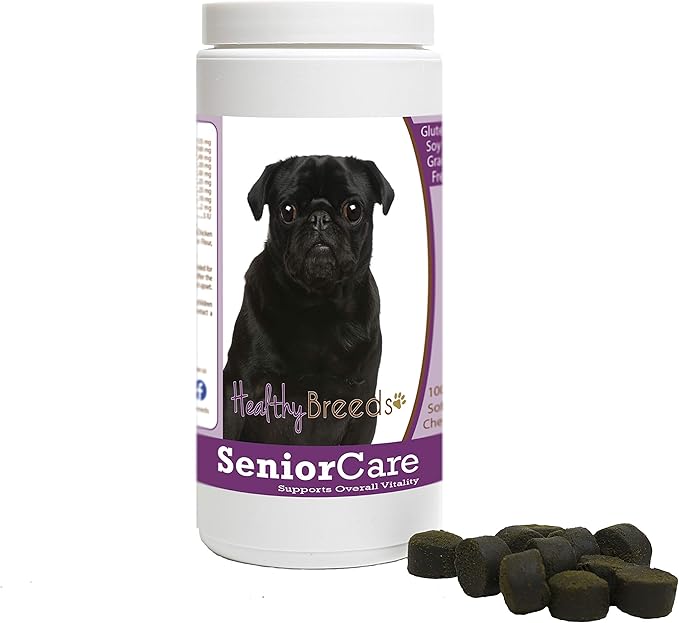 Healthy Breeds Pug Senior Dog Care Soft Chews 100 Count