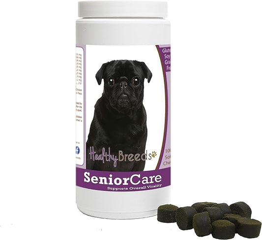 Healthy Breeds Pug Senior Dog Care Soft Chews 100 Count