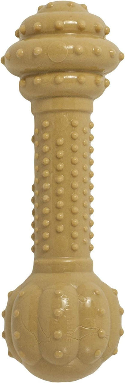 Nylabone Power Chew Barbell Bone Chew Toy for Dogs, Durable Dog Toy, Peanut Butter Flavor, Large - Up to 50 lbs. (1 Count)