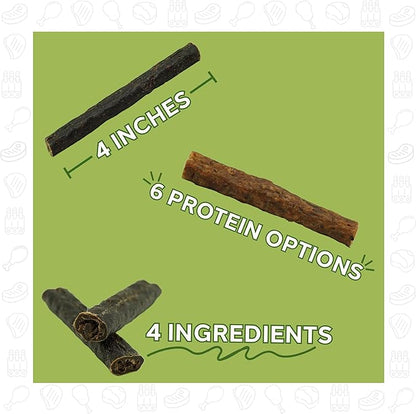 ETTA SAYS! Crunchy Premium Dog Chews – 4.5" Elk Dog Treats - Made in The USA, Grain-Free Dog Treats, Good for Teeth, Easy to Digest (Pack of 36)