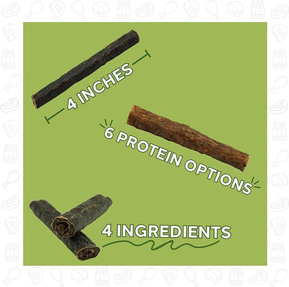ETTA SAYS! Buffalo Dog Treats Box of 36-4.5" Crunchy Dog Treats - Made in The USA, Grain-Free Dog Treats, Good for Teeth, Easy to Digest