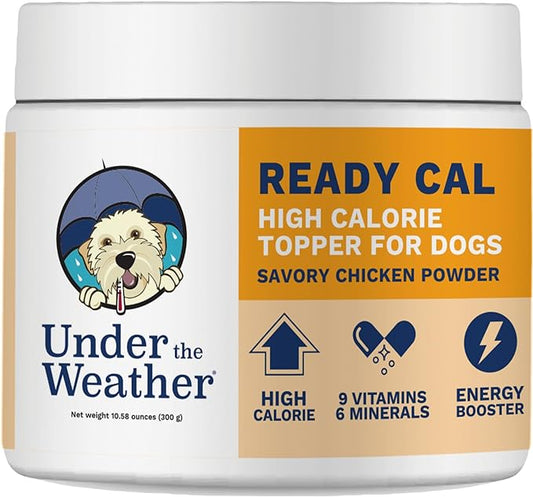 Under the Weather Ready Cal Powder for Dogs | High-Calorie, Weight Gainer, Appetite Stimulant, Energy Booster Pet Supplement | 12 Ounces