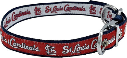 Pets First ST Louis Cardinals Reversible MLB Dog Collar,Large. Premium Home & Away Two-Sided Pet Collar Adjustable with Metal Buckle. Your Favorite Baseball Team, Dogs & Cats,Team Color,SLC-3280-LG