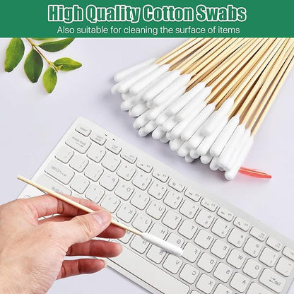 300 PCS Dog Qtips, 6 Inch Cotton Swabs for Dogs and Cats, Pet Cotton Ear Buds for Dog Ear Care, Long Bamboo Cotton Sticks for Dog Ear Cleaning Solution