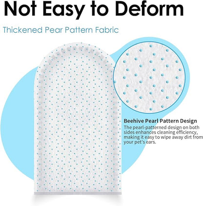 Mooncat Ear Cleaner Wipes｜Ear Cleansing Finger Wipes for Cats ｜Ear Wipes for Cats｜Dog Grooming Supplies｜Reduces Dirt and Cleans Wax Buildup｜Pet Ear Wash Wipes｜— 40 Finger Wipes