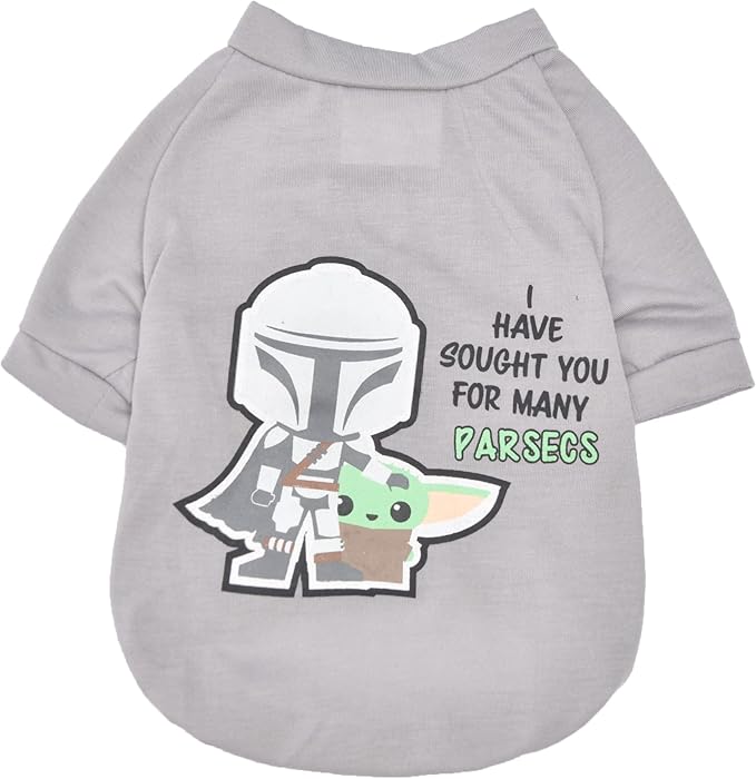 Star Wars for Pets The Mandalorian Dog T-Shirt, Extra Small (XS) | The Mandalorian & GROGU Tee Shirt for Dogs | Pet Apparel, Tee for Dogs, Grogu Shirt for Pets