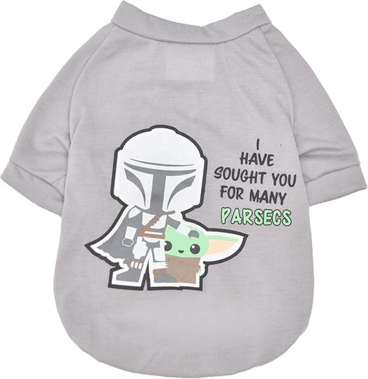 STAR WARS for Pets THE MANDALORIAN Dog T-Shirt, Medium (M) | THE MANDALORIAN & GROGU Tee Shirt for Dogs | Pet Apparel, The Mandalorian Tee for Dogs, Cute Dog Shirt