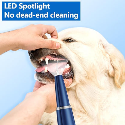 Dog Plaque Remover for Teeth,Pet Ultrasonic Tooth Cleaner,Teeth Cleaning Kit -Tartar Remover for Teeth Stains for Dogs and Cats (Blue)