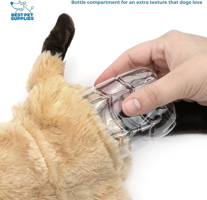 Best Pet Supplies Stuffing Free Squeaky Dog Toys for Small Dogs, Medium Dogs, and Large Dogs, Durable, Best Dog Chew Toy for Teething Puppy, Indoor Play, Holds Plastic Bottle - Squirrel, Large