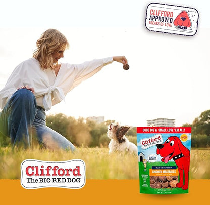 Clifford® Chicken Meatballs for Dogs | Natural Dog Treats for All Breed Dogs | Real Chicken Training Treats for Dogs, Wheat Free, Rawhide Free Small Dog Treats - Limited Ingredients (24oz)