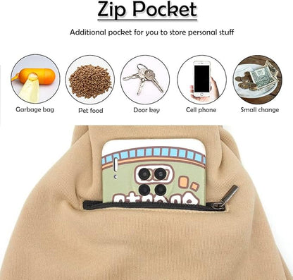NATUYA Small Dog Carrier Sling Cat Sling,Adjustable Strap Hand Free Pet Puppy for Outdoor Traveling Subway (Apricot)