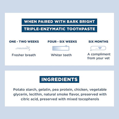 Bark Bright Dental Sticks for Small Dogs Chews, 5.82 oz, Count of 30