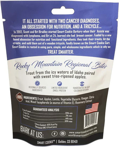 All Natural Dog Treats - Trout & Apple - Training Treats for Dogs with Allergies, Sensitive Stomachs - Soft Dog Treats, Grain Free, Chewy, Human-Grade, Made in USA - 5oz, Pack of 3
