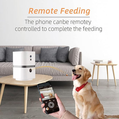 SKYMEE Petalk AI II Dog Camera Automatic Treat Dispenser, 5G WiFi Full HD Pet Camera with 180° Pan Full-Room View