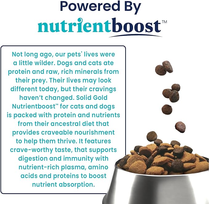 Solid Gold Dry Dog Food for Adult & Senior Dogs - Made with Real Chicken & Brown Rice - NutrientBoost Hund-N-Flocken Healthy Dog Food for Weight Management & Better Digestion