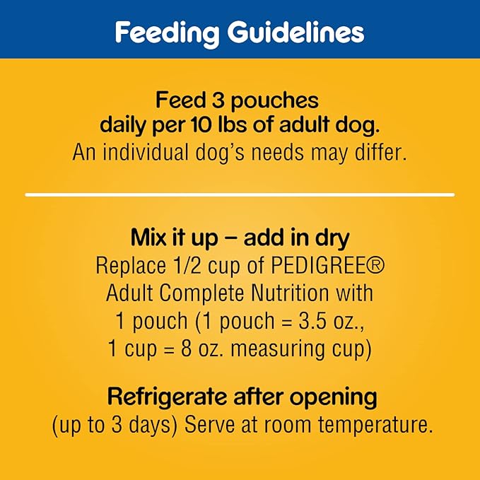 Pedigree Choice CUTS in Gravy Adult Soft Wet Dog Food, 48 Pouch Variety Pack, 3.5 oz. Pouches