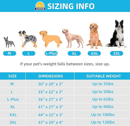 Orthopedic Dog Bed for Extra Large Dogs, Waterproof Deluxe Plush Dog Crate Bed with Removable Washable Cover & Anti-Slip Bottom, Egg Crate Foam Pet Bed Mat, 41 x 27 Inches, Blue